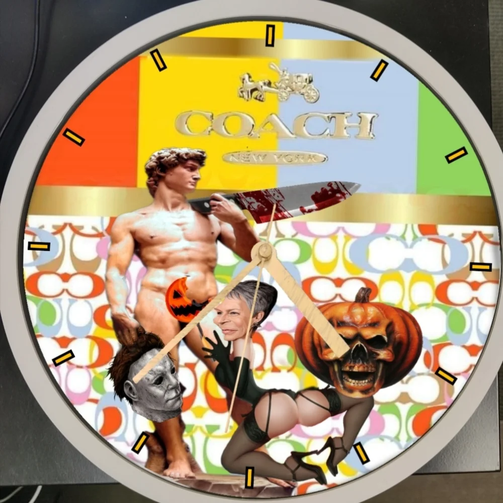 Halloween Special Edition Michael Angelo's David Micheal Myers Coach clock